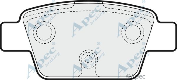 APEC BRAKING Комплект тормозных колодок, дисковый тормоз PAD1551